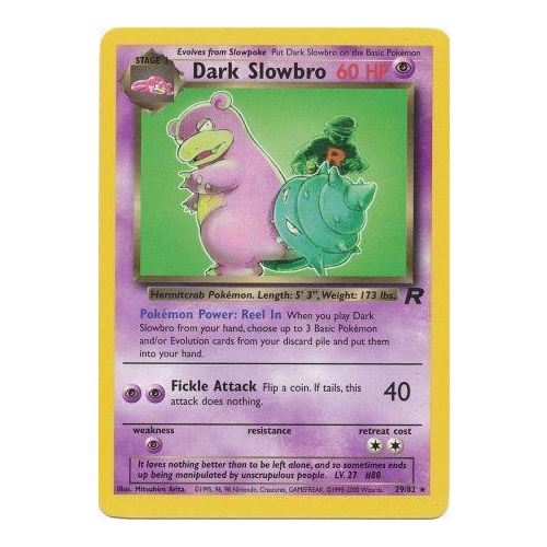 Dark Slowbro 29/82 Team Rocket Unlimited Rare Pokemon Card NEAR MINT TCG