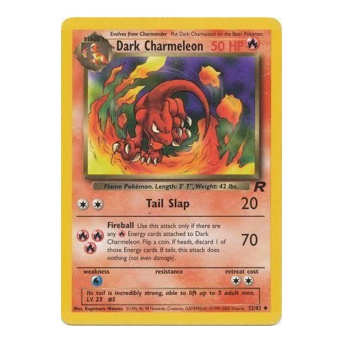 Dark Charmeleon 32/82 Team Rocket Unlimited Uncommon Pokemon Card NEAR MINT TCG