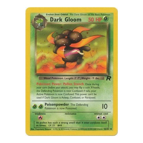 Dark Gloom 36/82 Team Rocket Unlimited Uncommon Pokemon Card NEAR MINT TCG