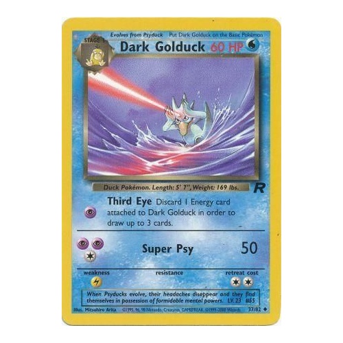 Dark Golduck 37/82 Team Rocket Unlimited Uncommon Pokemon Card NEAR MINT TCG