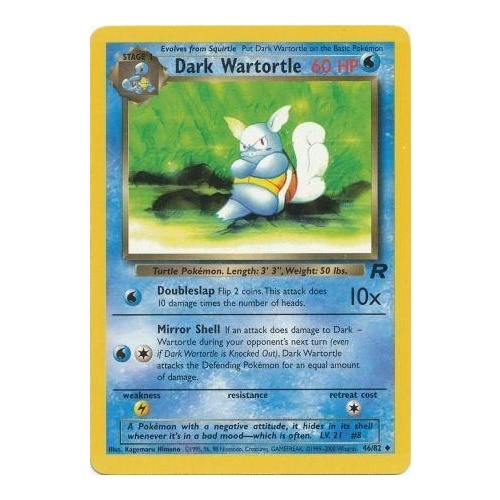 Dark Wartortle 46/82 Team Rocket Unlimited Uncommon Pokemon Card NEAR MINT TCG