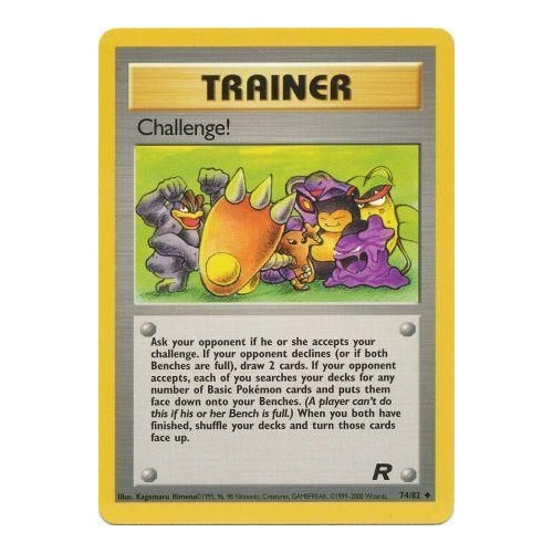 Challenge! 74/82 Team Rocket Unlimited Uncommon Trainer Pokemon Card NEAR MINT TCG