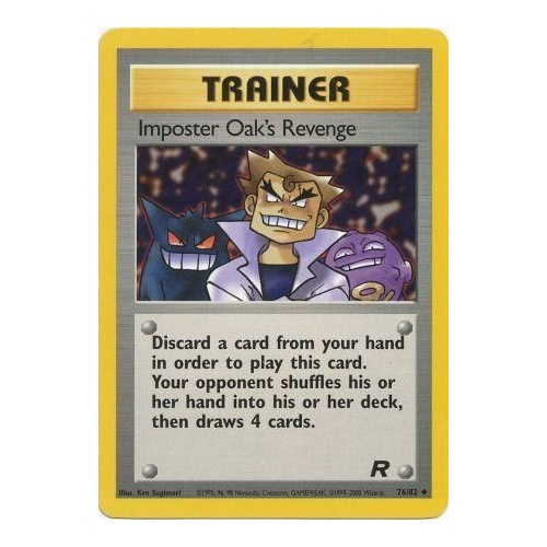Imposter Oak's Revenge 76/82 Team Rocket Unlimited Uncommon Trainer Pokemon Card NEAR MINT TCG