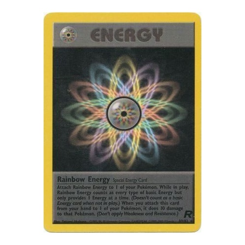 Rainbow Energy 80/82 Team Rocket Unlimited Rare Pokemon Card NEAR MINT TCG