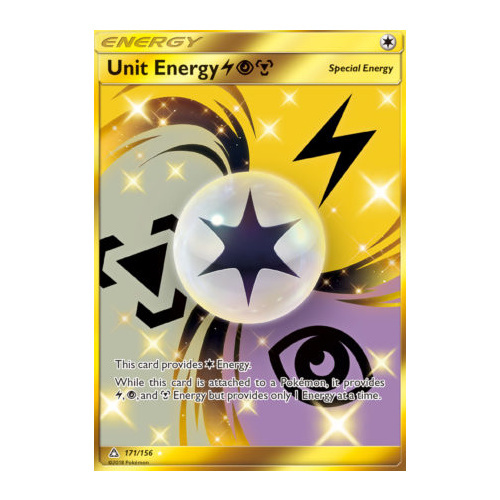 Unit Energy LPM 171/156 SM Ultra Prism Holo Secret Rare Full Art Pokemon Card NEAR MINT TCG