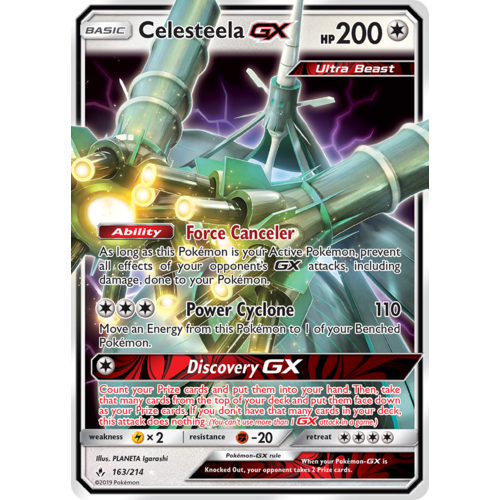 Celesteela GX 163/214 SM Unbroken Bonds Holo Ultra Rare Pokemon Card NEAR MINT TCG