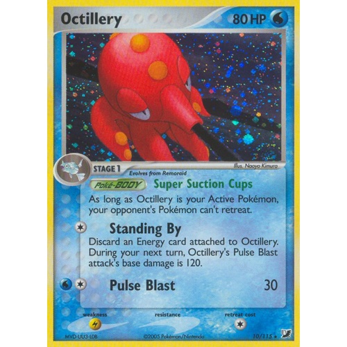 Octillery 10/115 EX Unseen Forces Holo Rare Pokemon Card NEAR MINT TCG