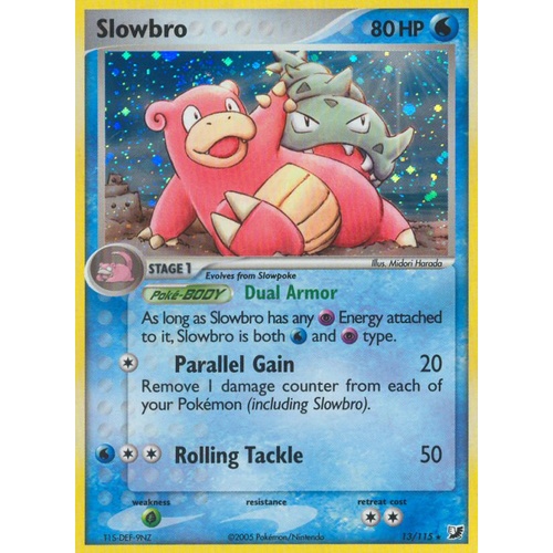 Slowbro 13/115 EX Unseen Forces Holo Rare Pokemon Card NEAR MINT TCG