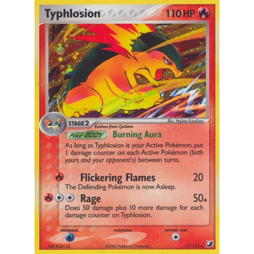 Typhlosion 17/115 EX Unseen Forces Holo Rare Pokemon Card NEAR MINT TCG