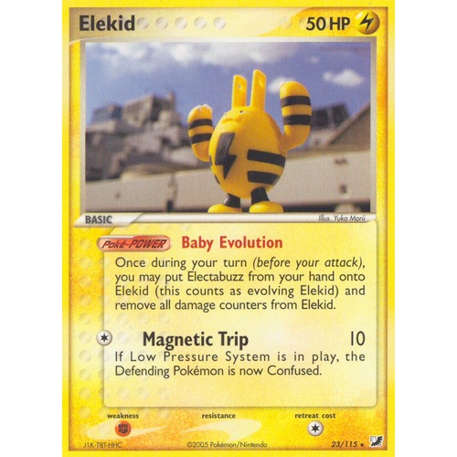 Elekid 23/115 EX Unseen Forces Rare Pokemon Card NEAR MINT TCG