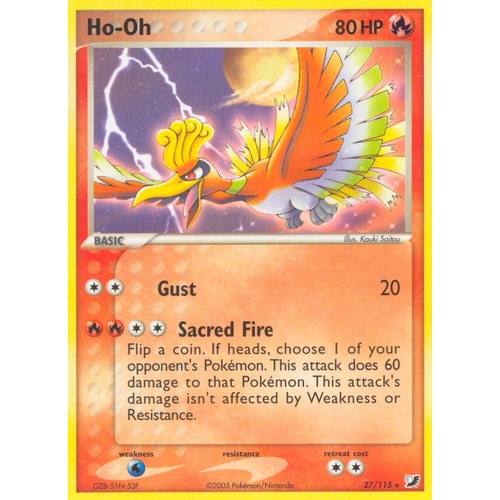 Ho-Oh 27/115 EX Unseen Forces Rare Pokemon Card NEAR MINT TCG