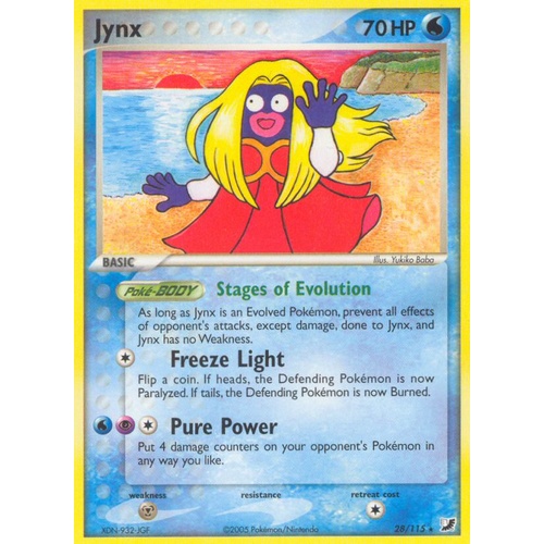 Jynx 28/115 EX Unseen Forces Rare Pokemon Card NEAR MINT TCG