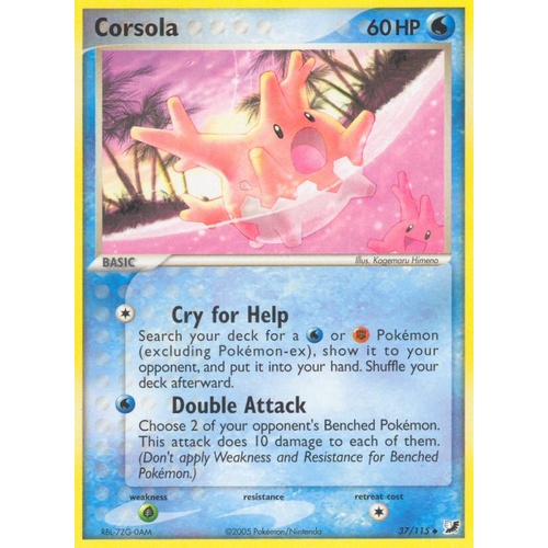 Corsola 37/115 EX Unseen Forces Uncommon Pokemon Card NEAR MINT TCG