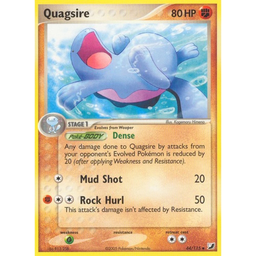 Quagsire 44/115 EX Unseen Forces Uncommon Pokemon Card NEAR MINT TCG