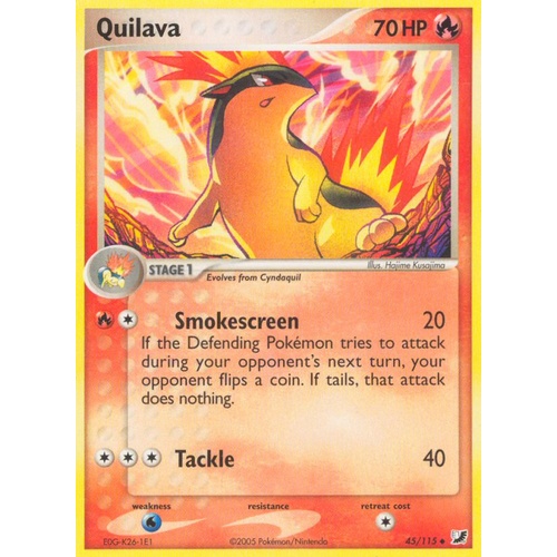 Quilava 45/115 EX Unseen Forces Uncommon Pokemon Card NEAR MINT TCG