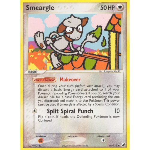 Smeargle 48/115 EX Unseen Forces Uncommon Pokemon Card NEAR MINT TCG