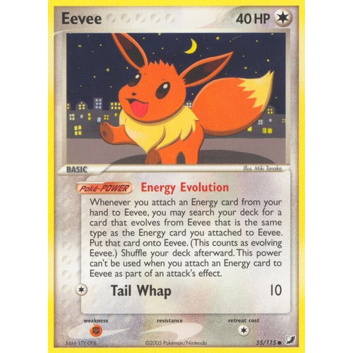 Eevee 55/115 EX Unseen Forces Common Pokemon Card NEAR MINT TCG