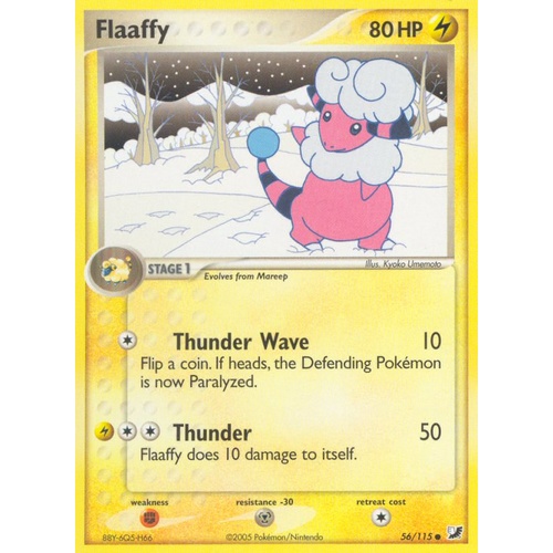 Flaaffy 56/115 EX Unseen Forces Common Pokemon Card NEAR MINT TCG
