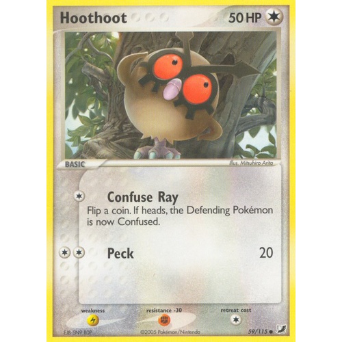 Hoothoot 59/115 EX Unseen Forces Common Pokemon Card NEAR MINT TCG