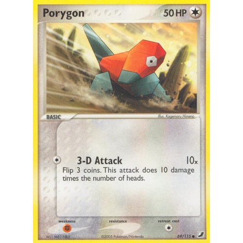 Porygon 69/115 EX Unseen Forces Common Pokemon Card NEAR MINT TCG
