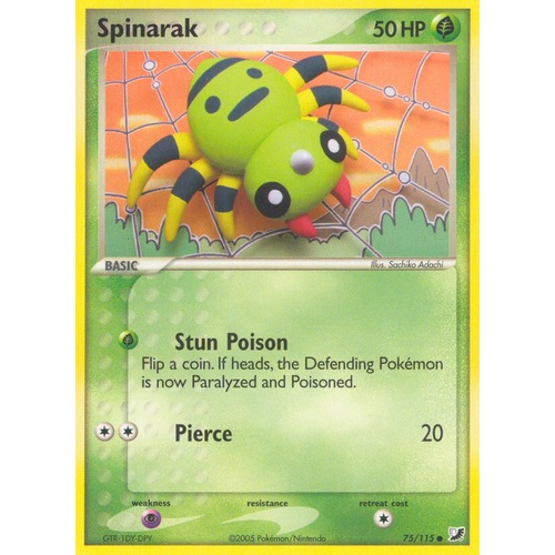Spinarak 75/115 EX Unseen Forces Common Pokemon Card NEAR MINT TCG