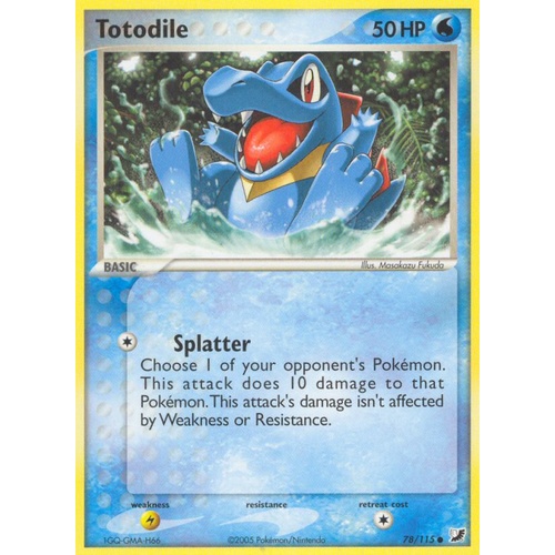 Totodile 78/115 EX Unseen Forces Common Pokemon Card NEAR MINT TCG