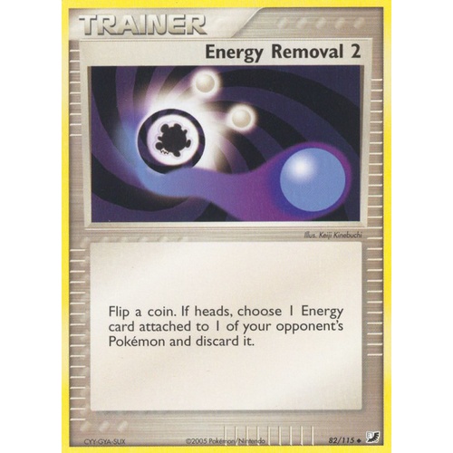 Energy Removal 2 82/115 EX Unseen Forces Uncommon Trainer Pokemon Card NEAR MINT TCG