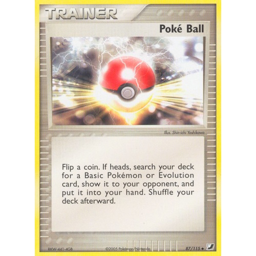 Poke Ball 87/115 EX Unseen Forces Uncommon Trainer Pokemon Card NEAR MINT TCG