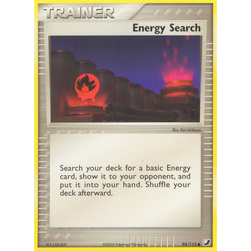 Energy Search 94/115 EX Unseen Forces Common Trainer Pokemon Card NEAR MINT TCG