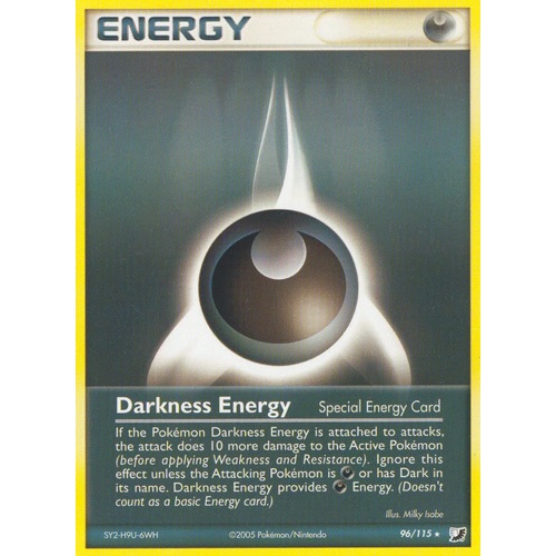 Darkness Energy 96/115 EX Unseen Forces Rare Pokemon Card NEAR MINT TCG