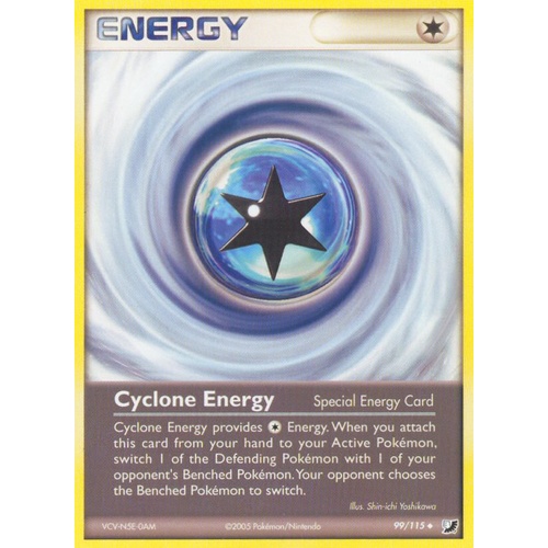Cyclone Energy 99/115 EX Unseen Forces Uncommon Pokemon Card NEAR MINT TCG