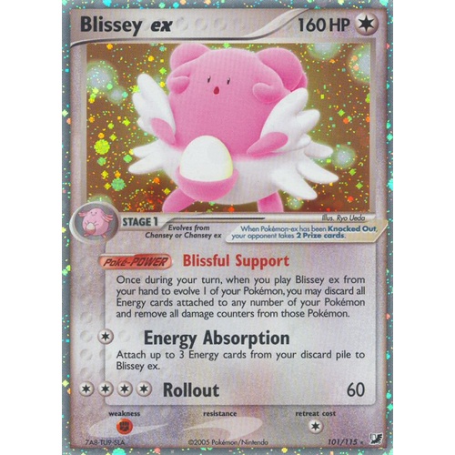 Blissey ex 101/115 EX Unseen Forces Holo Ultra Rare Pokemon Card NEAR MINT TCG