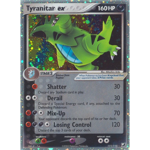 Tyranitar ex 111/115 EX Unseen Forces Holo Ultra Rare Pokemon Card NEAR MINT TCG