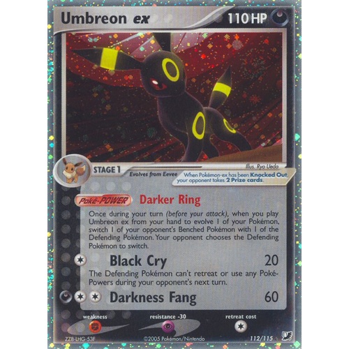 Umbreon ex 112/115 EX Unseen Forces Holo Ultra Rare Pokemon Card NEAR MINT TCG