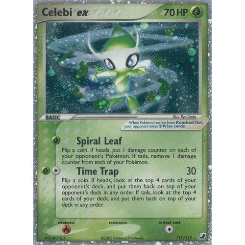 Celebi ex 117/115 EX Unseen Forces Holo Secret Rare Pokemon Card NEAR MINT TCG