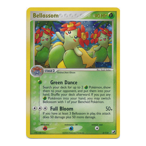 Bellossom 3/115 EX Unseen Forces Reverse Holo Rare Pokemon Card NEAR MINT TCG