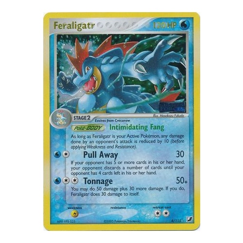 Feraligatr 4/115 EX Unseen Forces Reverse Holo Rare Pokemon Card NEAR MINT TCG