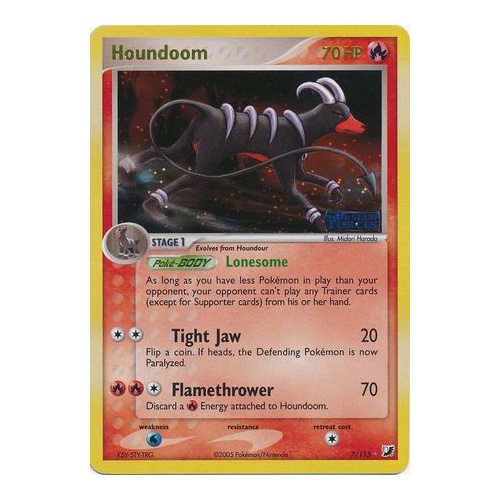 Houndoom 7/115 EX Unseen Forces Reverse Holo Rare Pokemon Card NEAR MINT TCG