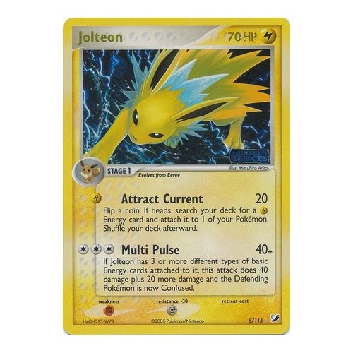 Jolteon 8/115 EX Unseen Forces Reverse Holo Rare Pokemon Card NEAR MINT TCG