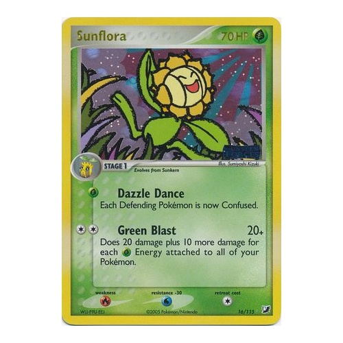 Sunflora 16/115 EX Unseen Forces Reverse Holo Rare Pokemon Card NEAR MINT TCG