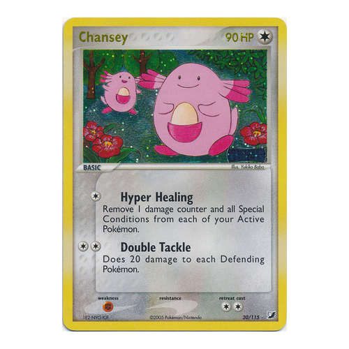 Chansey 20/115 EX Unseen Forces Reverse Holo Rare Pokemon Card NEAR MINT TCG