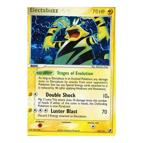Electabuzz 22/115 EX Unseen Forces Reverse Holo Rare Pokemon Card NEAR MINT TCG
