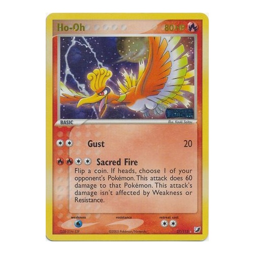 Ho-Oh 27/115 EX Unseen Forces Reverse Holo Rare Pokemon Card NEAR MINT TCG