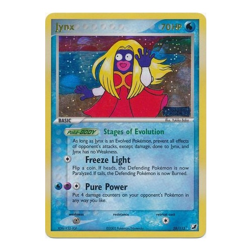 Jynx 28/115 EX Unseen Forces Reverse Holo Rare Pokemon Card NEAR MINT TCG