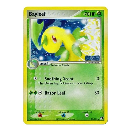 Bayleef 35/115 EX Unseen Forces Reverse Holo Uncommon Pokemon Card NEAR MINT TCG
