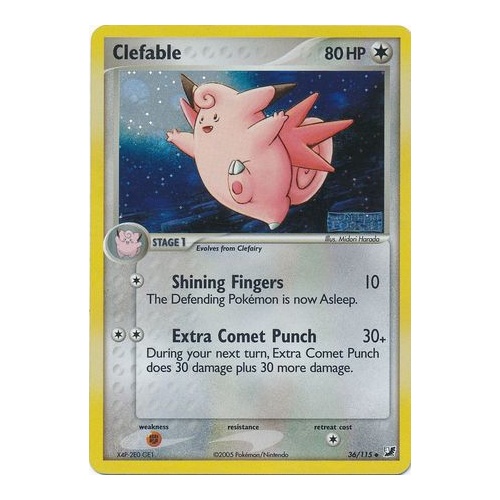Clefable 36/115 EX Unseen Forces Reverse Holo Uncommon Pokemon Card NEAR MINT TCG
