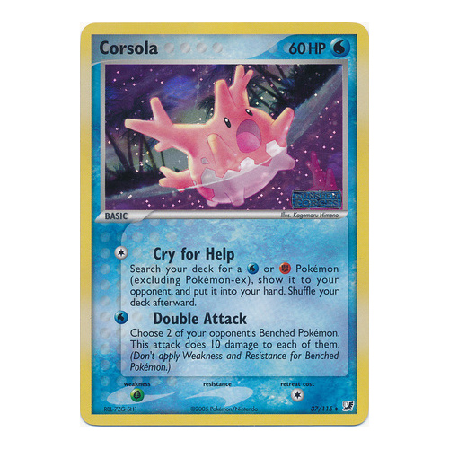 Corsola 37/115 EX Unseen Forces Reverse Holo Uncommon Pokemon Card NEAR MINT TCG