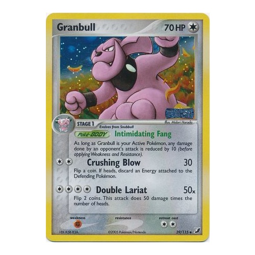 Granbull 39/115 EX Unseen Forces Reverse Holo Uncommon Pokemon Card NEAR MINT TCG