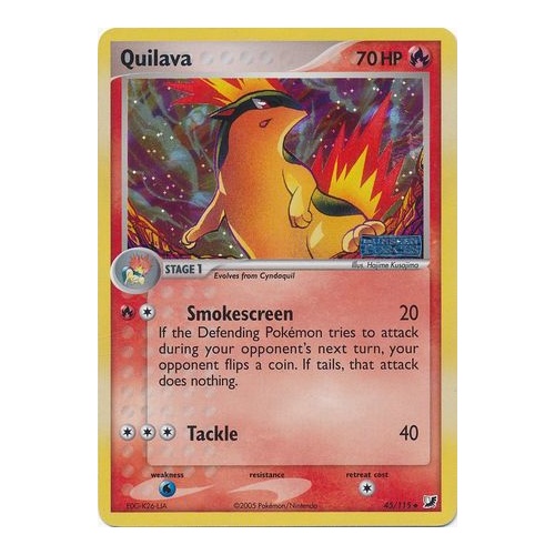 Quilava 45/115 EX Unseen Forces Reverse Holo Uncommon Pokemon Card NEAR MINT TCG