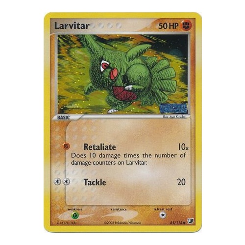 Larvitar 61/115 EX Unseen Forces Reverse Holo Common Pokemon Card NEAR MINT TCG